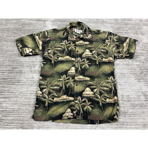 Boca Classics Shirt Mens Medium Multicolor Short Sleeve Button Up Cotton‎ Blend - Picture 1 of 10